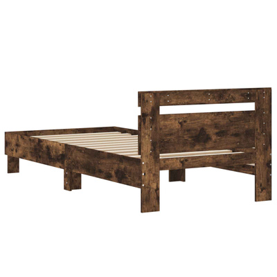 Ramka łóżka Dąb wędzony 80 x 200 cm Drewno inżynieryjne