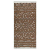 vidaXL Dywanik beżowo-niebieski 80x150 cm bawełniany