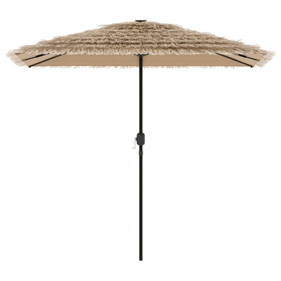 Parasol ogrodowy na stalowym słupku, brązowy, 248x248x248 cm