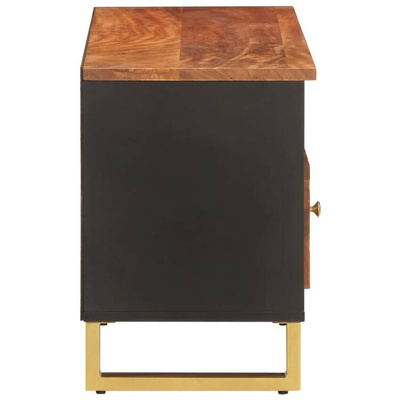 Szafka pod TV, brązowo-czarna 100x33,5x46 cm, lite drewno mango vidaXL