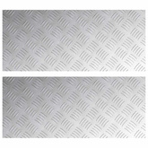 Stopień Prostokątny 2 pcs Srebrny 70 x 30 cm Aluminium