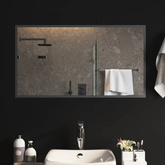 vidaXL Lustro łazienkowe z LED, 90x50 cm