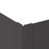 Krawężnik do trawnika 4 szt. 100 x 100 x 20 cm Stal Czarny