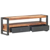 vidaXL Szafka pod TV 120x30x40 cm, lite drewno stylizowane na sheesham