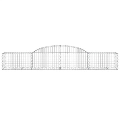 Kosze gabionowe, 2 szt, 300x50x40/60 cm, galwanizowane żelazo