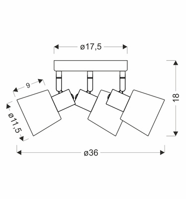 Lampa sufitowa BILOBA plafon biało-czarna 3x40W E14 białe klosze szklane nowoczesne oświetlenie do salonu sypialni kuchni korytarza przedpokoju