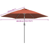 Pokrycie do parasola ogrodowego, terakotowe, 300 cm