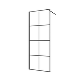 Kabina walk-in ii 80x200cm geometryczna 8mm shiny-glass czarny AK-32-187-S Invena