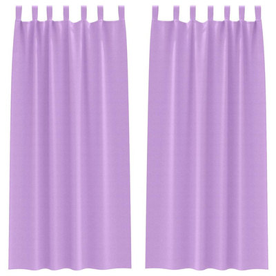 Firany blackout z kółkami 2 pcs Fioletowy 225 x 140 cm