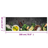 vidaXL Dywanik kuchenny, wzór w przyprawy, 60x180 cm, aksamit wariant 4