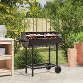 Grill węglowy 96,5 x 42,5 x 88,5 cm Czarny