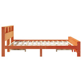 Ramka łóżka Woskowy Brąz 200 x 200 cm Lite drewno sosnowe