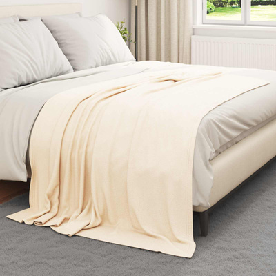Koce narzutowe 6 pcs Kremowy 200 x 150 cm Polar