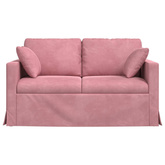 Sofa Różowy 138 x 78 x 80 cm Aksamit