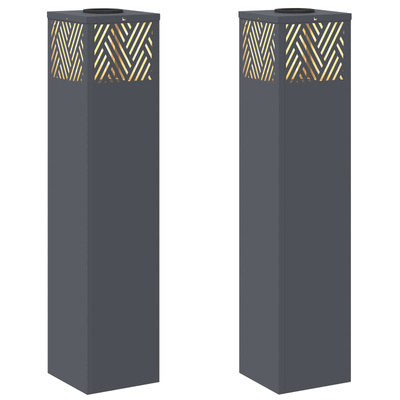 Słoneczna LED lampa na ścieżkę 2 pcs Antracyt