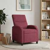 Fotel recliner Czerwone wino tkanina