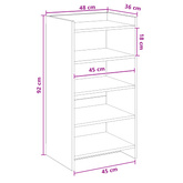 Szafka na buty Stare drewno 48 x 36 x 92 cm Drewno inżynieryjne