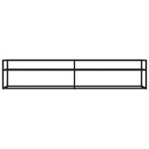 vidaXL Szafka pod TV, czarna, 200x40x40,5 cm, hartowane szkło