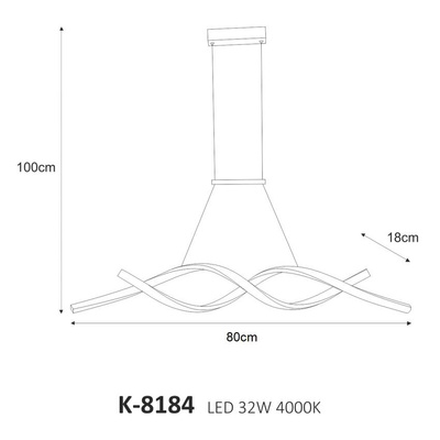 Lampa wisząca K-8184 z serii BURGO