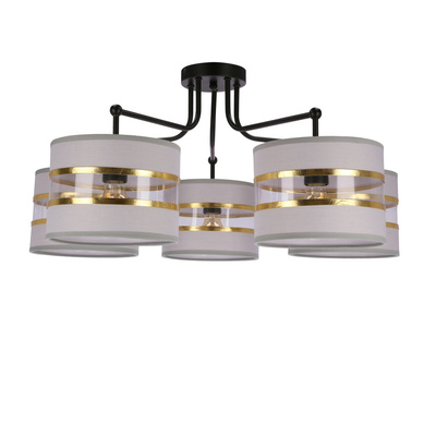 Lampa sufitowa biała/chrom 5xE27 Andy 35-00521