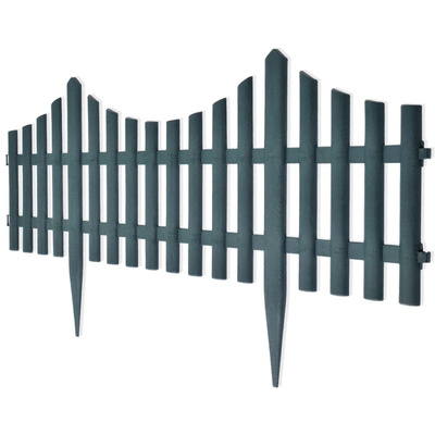 Obrzeża ogrodowe, 17 szt., 10 m, zielone