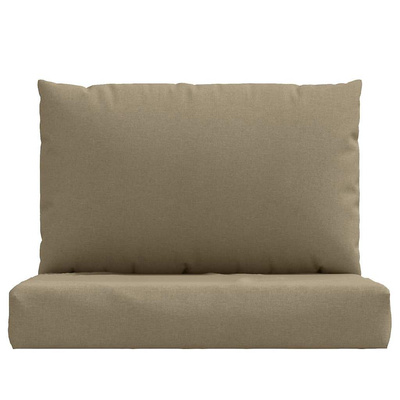 Poduszki na sofę z palet, 2 szt., taupe melanż, tkanina