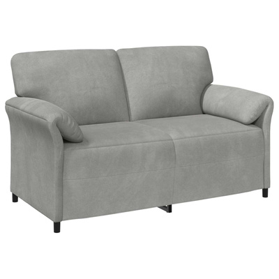 Sofa dwuosobowa jasnoszary 158 x 83 x 95 cm Welur