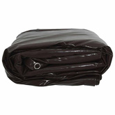 Plandeka 650g / m² brązowy 4 x 6 m Płótno z powłoką PVC