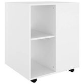 vidaXL Szafka na kółkach, biała, 60x53x72 cm, materiał drewnopochodny