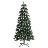 Sztuczna choinka ze stojakiem, zielona, 120 cm, PVC