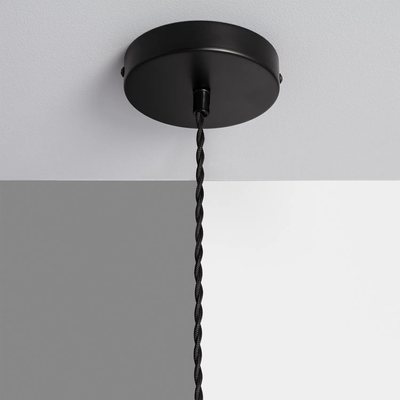 Lampa Wisząca z Czarnego Aksamitu Abruzzo Fonte E27