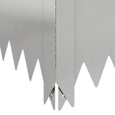 Krawężnik do trawnika 4 szt. 60 x 60 x 20 cm Stal srebrny