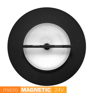 Kinkiet indirect okrągły do szyn magnetycznych UN5-YSBD Micro Magnetic 9W 4000K czarny