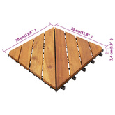 Płytka Tarasowa 30 pcs brązowy 30 x 30 cm Drewno Akacjowe