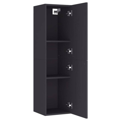 vidaXL Szafki telewizyjne, 2 szt., szare, 30,5x30x110 cm