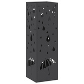 Stojak na Parasol Deszczowy Czarny 15,5 x 15,5 x 49 cm Stal
