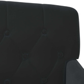 Sofa dwuosobowa z guzikowym pikowaniem Czarny 111 x 65 x 79 cm