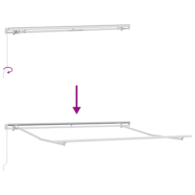 Markiza wysuwana Ciemnoszary 600 × 300 cm Poliester i aluminium