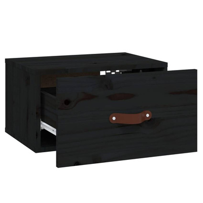 vidaXL Szafki nocne, wiszące, 2 szt., 40x29,5x22 cm, czarne