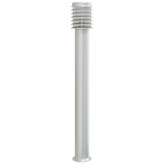 Lampy ogrodowe na słupku, 3 szt., srebrne, 110 cm, stal