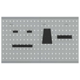 Panel Narzędziowy 2 szt. Szary 100 x 1 x 60 cm Stal