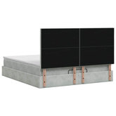 Łóżko z pojemnikiem i materacem LED jasnoszary 140 x 190 cm