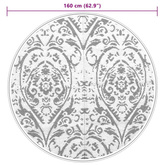 vidaXL Dywan na zewnątrz, pomarańczowo-biały, Ø160 cm, PP