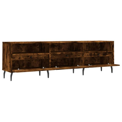 vidaXL Szafka pod TV, przydymiony dąb, 150x30x44,5 cm model standard