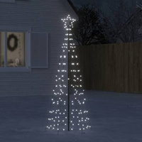vidaXL Choinka z lampek, z kołkami, 220 zimnych białych LED, 180 cm