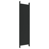 Parawan 6-panelowy, czarny, 300x200 cm, tkanina