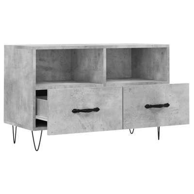 vidaXL Szafka pod TV, szarość betonu, 80x36x50 cm wariant 7