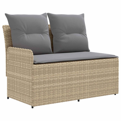 Sofa ogrodowa z podłokietnikami i podnoszonym stołem 2 Sztuka