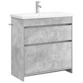 Zestaw mebli łazienkowych Betonowy szary 81 x 40 x 84,5 cm