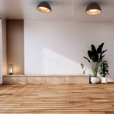 Plafon Klasyczny 24W CCT 50cm Drewniano-Czarny Abruzzo Piano